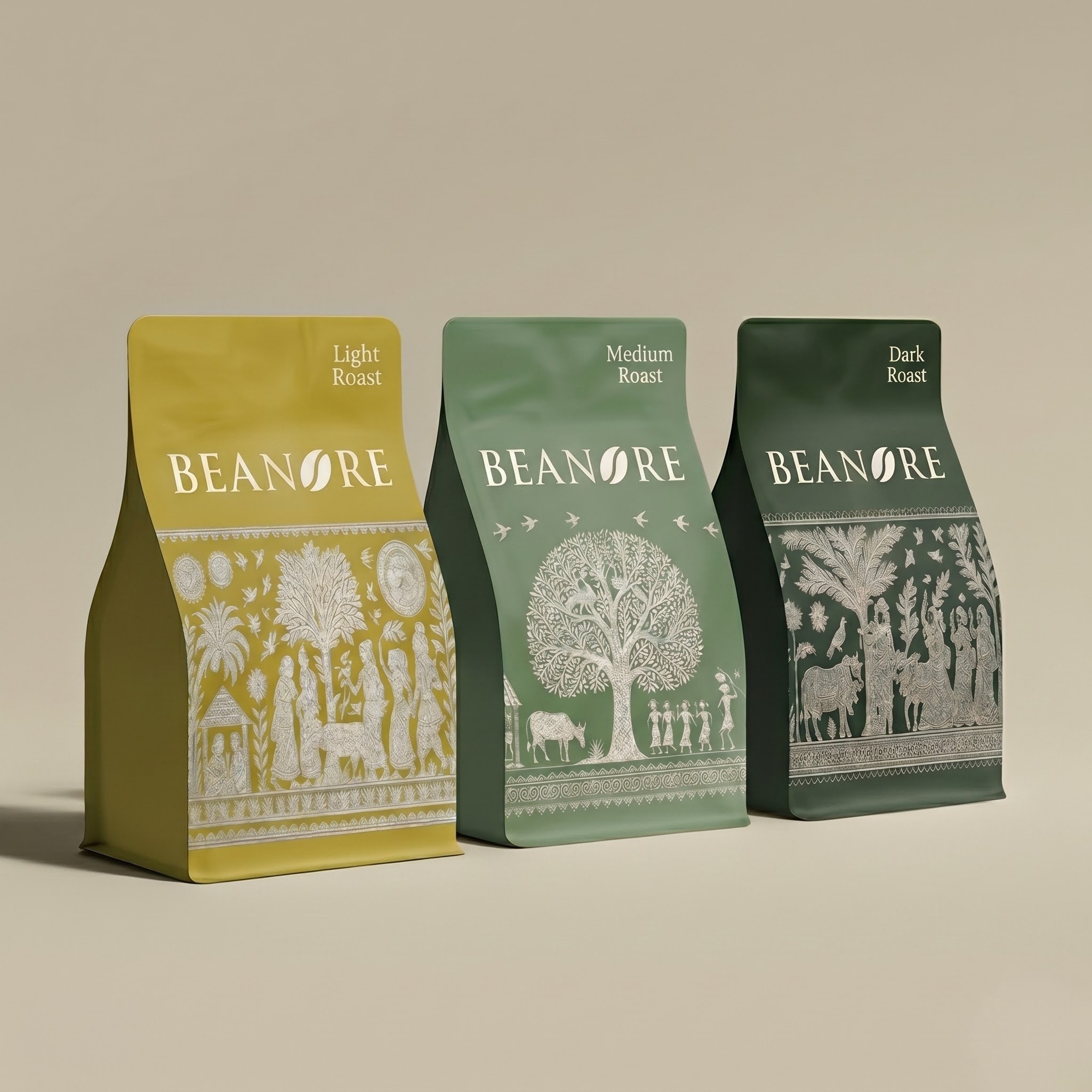 Loose roasted coffee beans